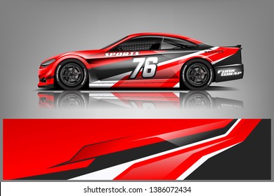 Rally car wrap vector designs. abstract livery for vehicle vinyl branding background dekal
