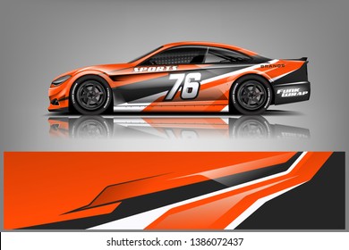 Rally car wrap vector designs. abstract livery for vehicle vinyl branding background dekal
