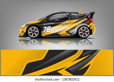 Rally car wrap vector designs. abstract livery for vehicle vinyl branding background dekal