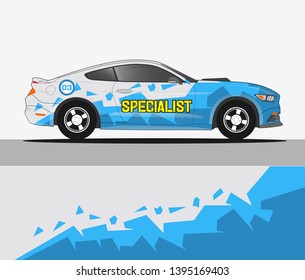 Rally car wrap vector designs