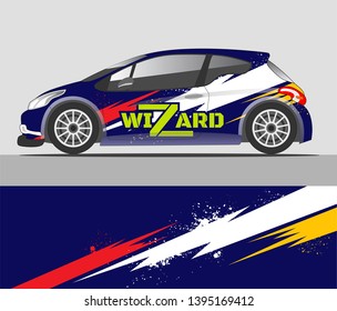 Rally car wrap vector designs