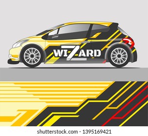 Rally car wrap vector designs