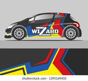 Rally car wrap vector designs