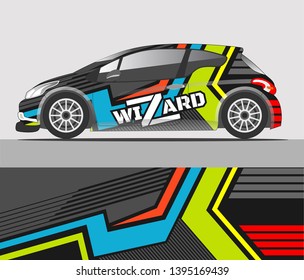 Rally car wrap vector designs