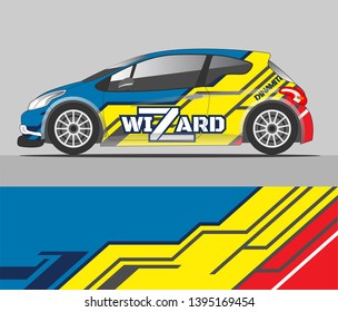 Rally car wrap vector designs