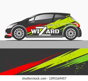 Rally car wrap vector designs