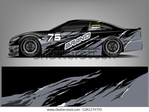 Rally car wrap vector designs. abstract livery\
for vehicle vinyl branding\
background