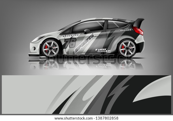 Rally car wrap vector designs. abstract\
livery for vehicle vinyl branding background\
dekal