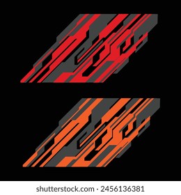 rally car wrapping decal vector.
