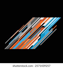 rally car wrapping decal vector.
