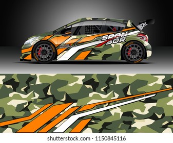 Rally and drift car wrap design vector, truck and cargo van decal. Graphic abstract stripe racing background designs for vehicle, race, adventure and car racing livery.