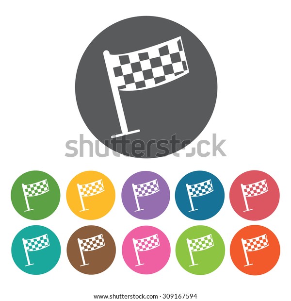 Rally flag\
icons set. Vector Illustration\
eps10\
