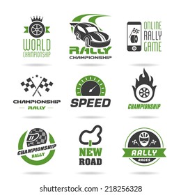 Rally icon set, sports icons - 2