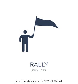 Rally icon. Trendy flat vector Rally icon on white background from business collection, vector illustration can be use for web and mobile, eps10