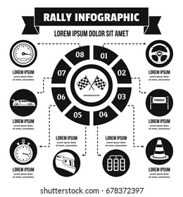 Concepto de pancarta infográfica de la concentración. ilustración simple del concepto de póster de vectores infográficos de rally para la web