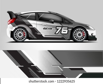 Rally livery design. Racing car wrap design. abstract strip racing background vector eps format