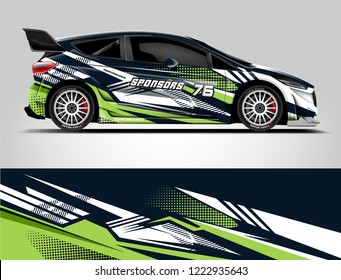 Rally livery design. Racing car wrap design. abstract strip racing background vector eps format