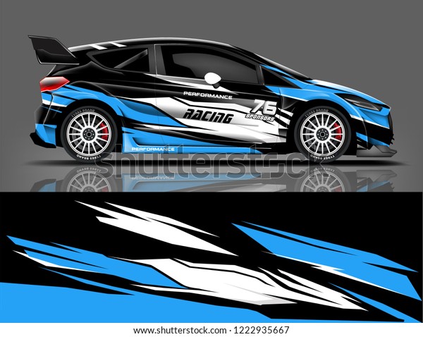 Rally Livery Design Racing Car Wrap Stock Vector (Royalty Free) 1222935667