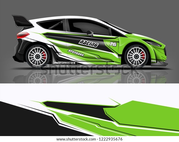 Rally Livery Design Racing Car Wrap Stock Vector (Royalty Free) 1222935676
