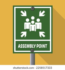 rally point sign on yellow background isolate.vector illustration.