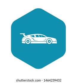 Rally racing car icon. Simple illustration of rally racing car vector icon for web