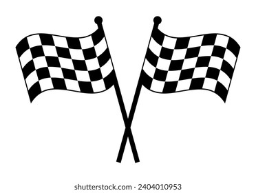 rally racing flags illustration isolated