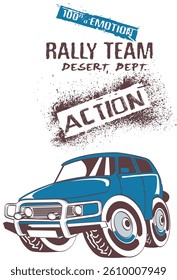 Rally Team Action Car in the Desert
