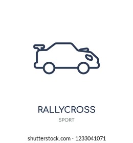 rallycross icon. rallycross linear symbol design from sport collection. Simple outline element vector illustration on white background