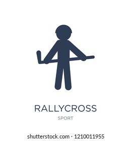 rallycross icon. Trendy flat vector rallycross icon on white background from sport collection, vector illustration can be use for web and mobile, eps10