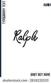 Ralph     -Male Names Vector Creative Brush Typography Text Handwritten Lettering 