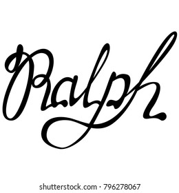 Ralph name lettering
