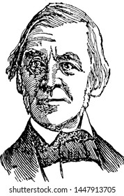 Ralph Waldo Emerson, vintage illustration