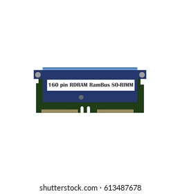 RAM 160 icon on the white background. Vector illustration