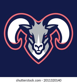 Ram animal sports mascot logo