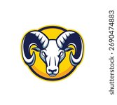 ram animal vector abstract logo modern style