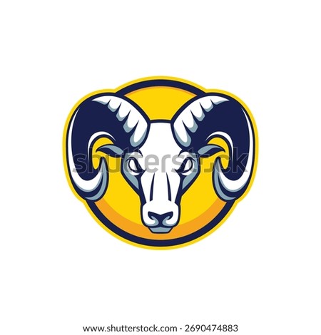 ram animal vector abstract logo modern style