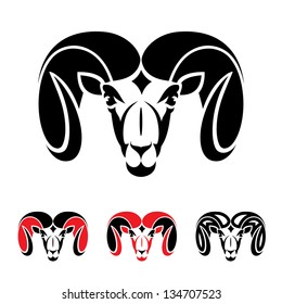 Ram animal - vector illustration