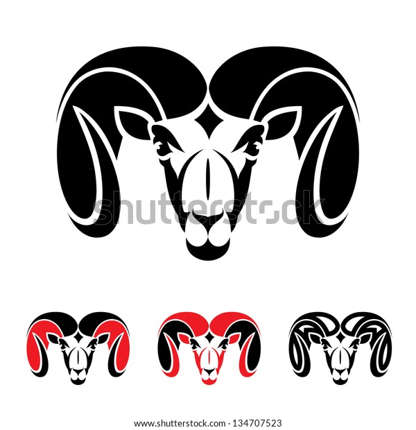 Ram Animal Vector Illustration Stock Vector (Royalty Free) 134707523