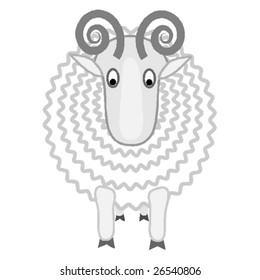 Ram (Aries) - vectorial illustration