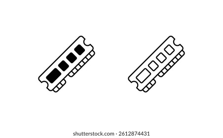 Ram Backup icon design with white background stock illustration