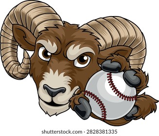 A ram billy or mountain goat bighorn sheep baseball sports team mascot