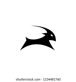 Ram black icon isolated on a white background