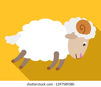 Ram bunt icon. Flat illustration of ram bunt vector icon for web design