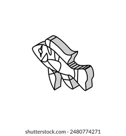 Widder-Buntbarsche Fischisometriesymbol Vektorgrafik. Widder-Buntbarsche Fischzeichen. Isolierte Symboldarstellung