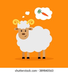Ram dreaming of carrot