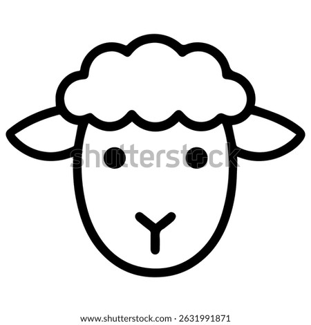 ram face icon on white background vector
Vector line icon animals