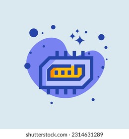 Ilustración plana. Ilustración vectorial de señales de memoria de acceso aleatorio.