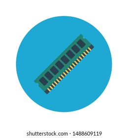 ram glyph flat vector icon