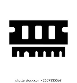 ram Glyphe Symbol Illustration Vektorgrafik. Einfache Elementgrafik, Vektorgrafik, geeignet für App, Websites und Präsentationen einzeln auf weißem Hintergrund