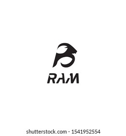 Ram or goat animal idea concept logo design vector icon illustration inspiration. looks professional and modern with golden ratio. unique geometric shape style logos